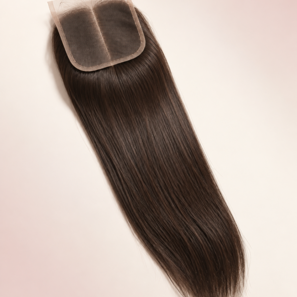 Lace Closure 4x4 — straight dark hair lace closure piece